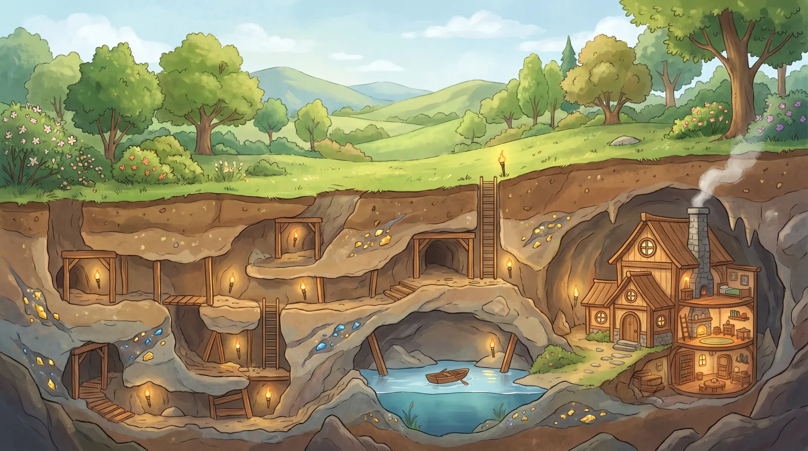 Mood illustration for Terraria