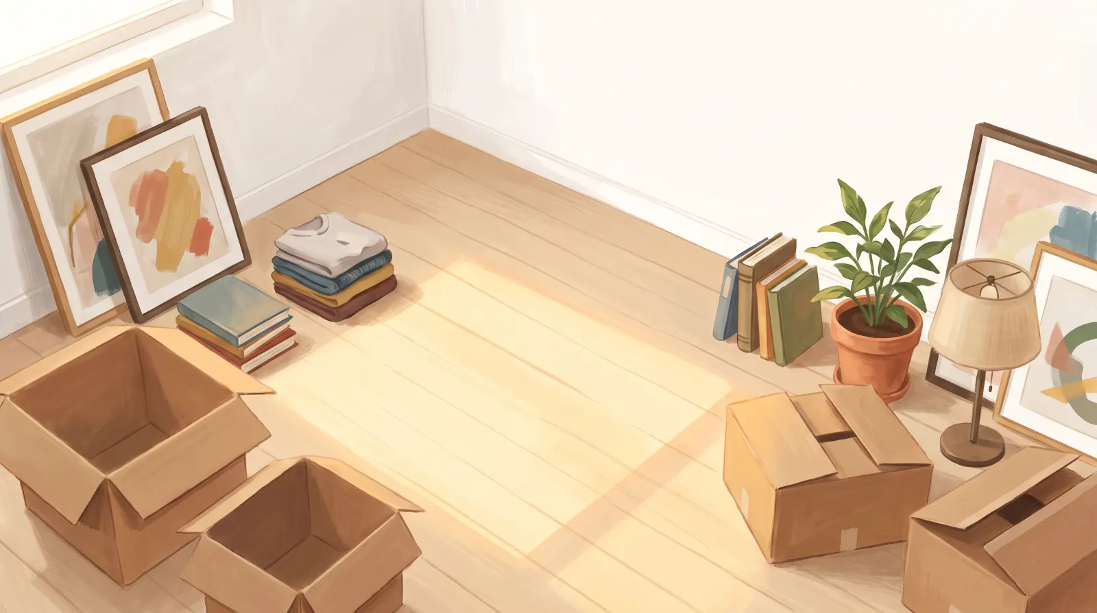 Mood illustration for Unpacking